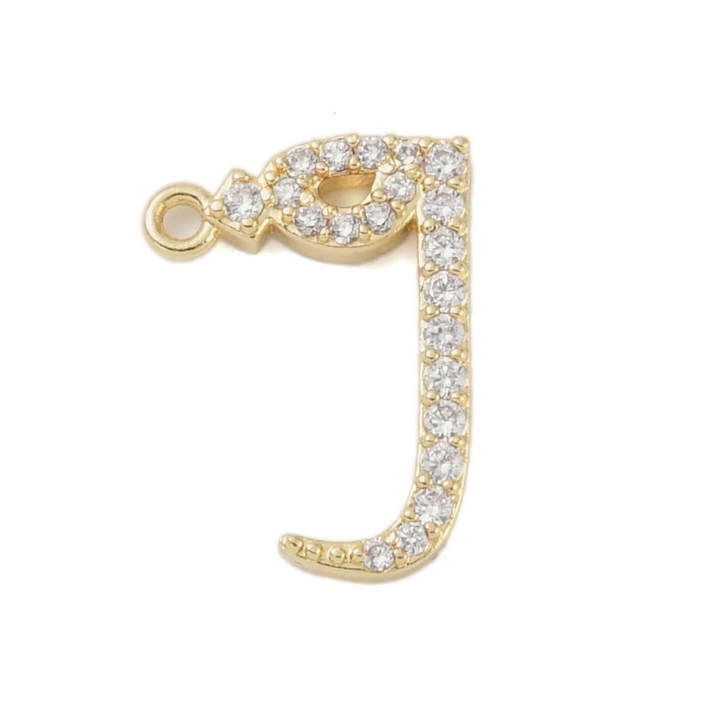 Gingerlily pendentif lettre arabe cristal 18K x1