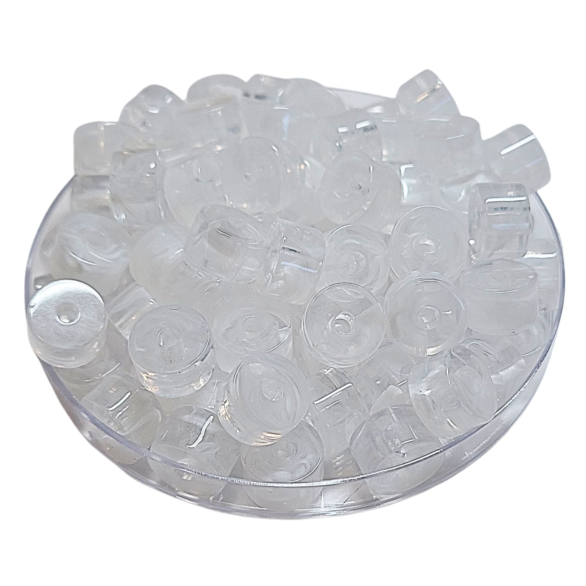ARTSHOP 1/4 de tube cylindre quartz blanc 12mm x6 perles résine