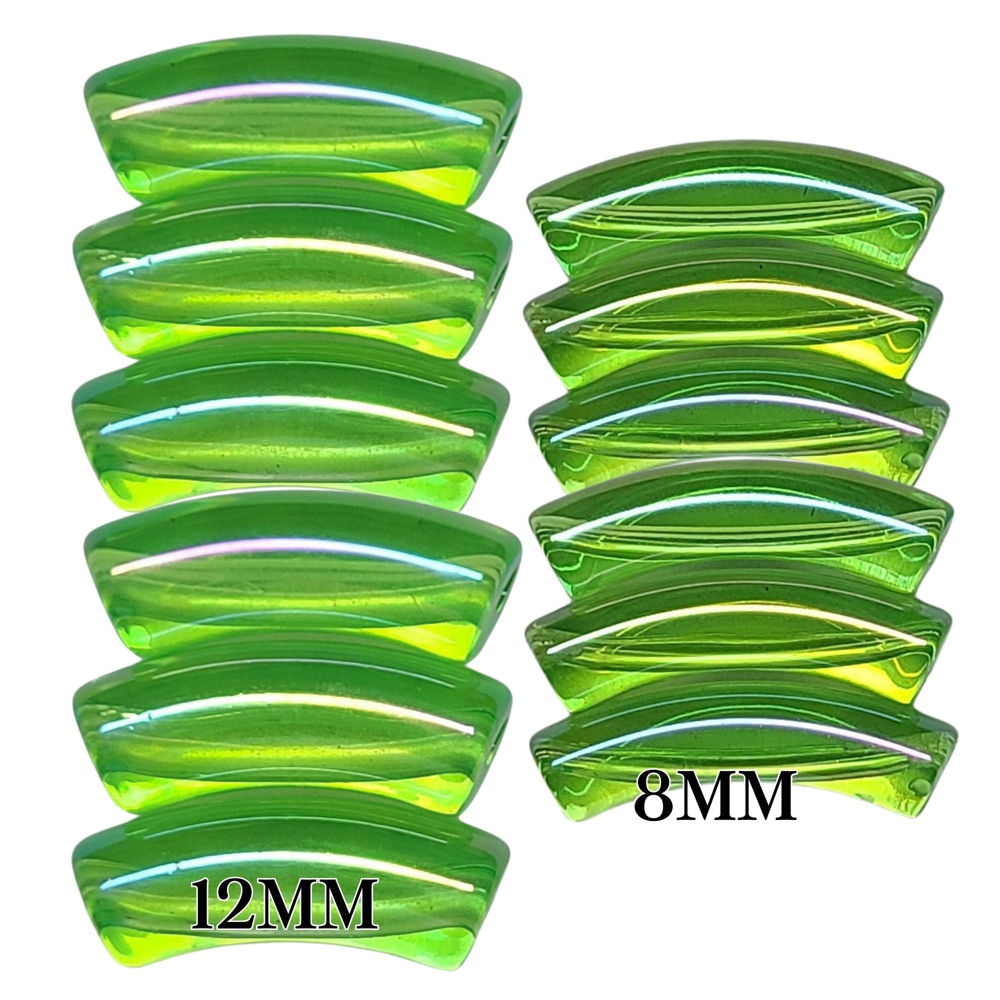 ARTSHOP 389 tube incurvé vert clair AB 12MM x6