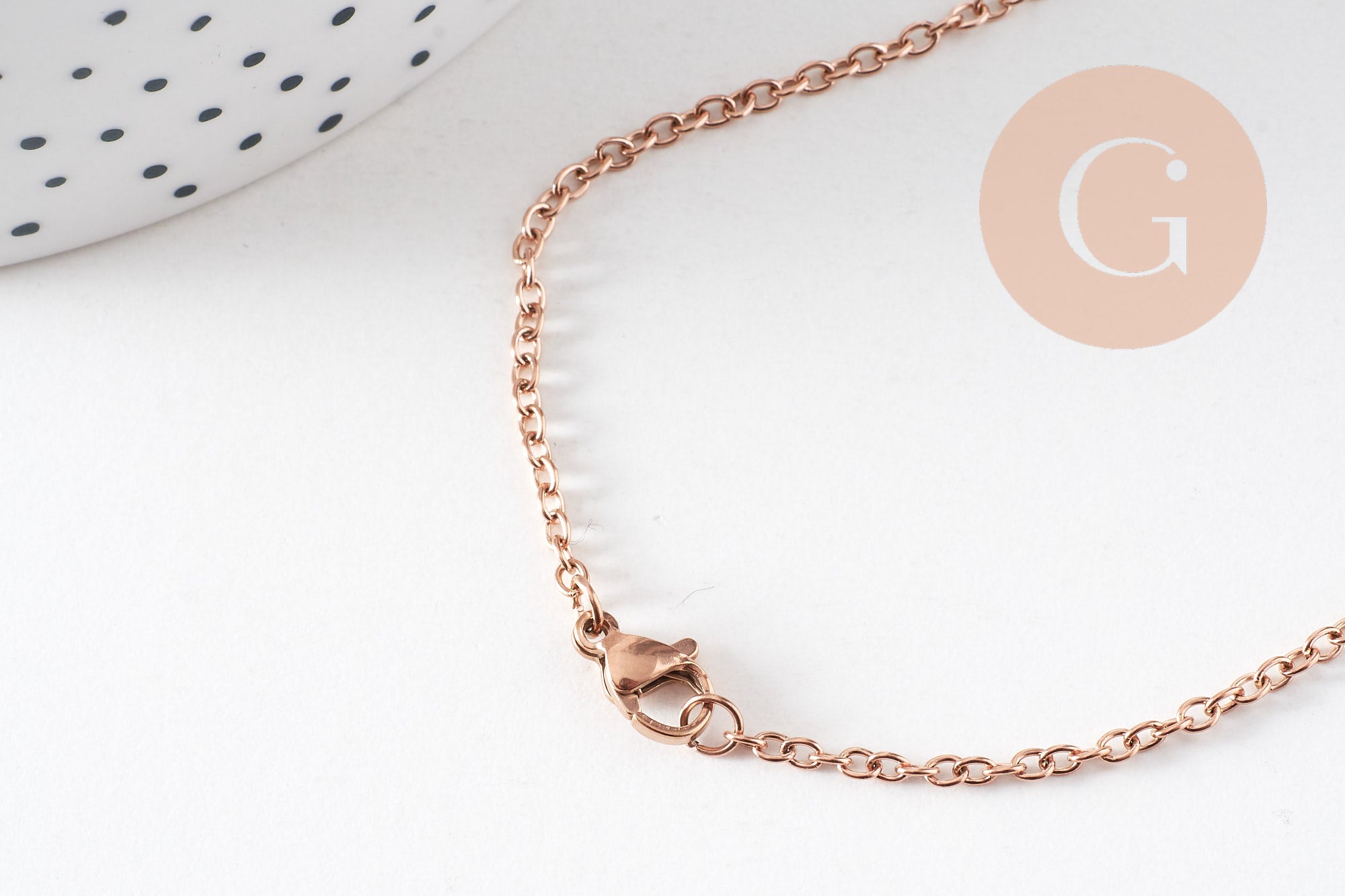 Gingerlily G10612 chaîne collier or rose 45cm 1,9mm x1