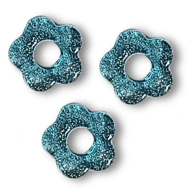 ARTSHOP Flower power 104 fleur baby glitter turquoise 20mm
