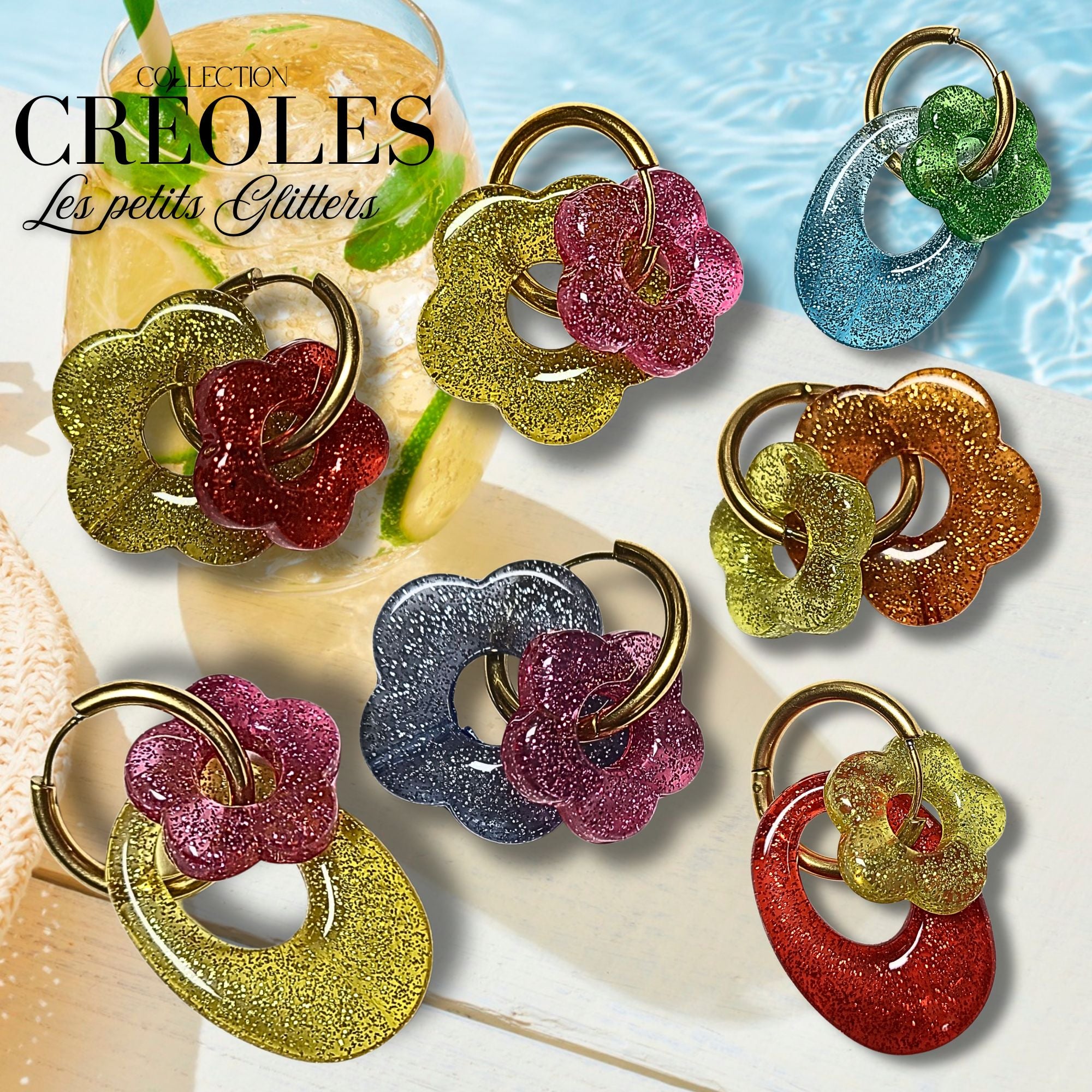 ARTSHOP Flower power 99 fleur lilas glitter x10