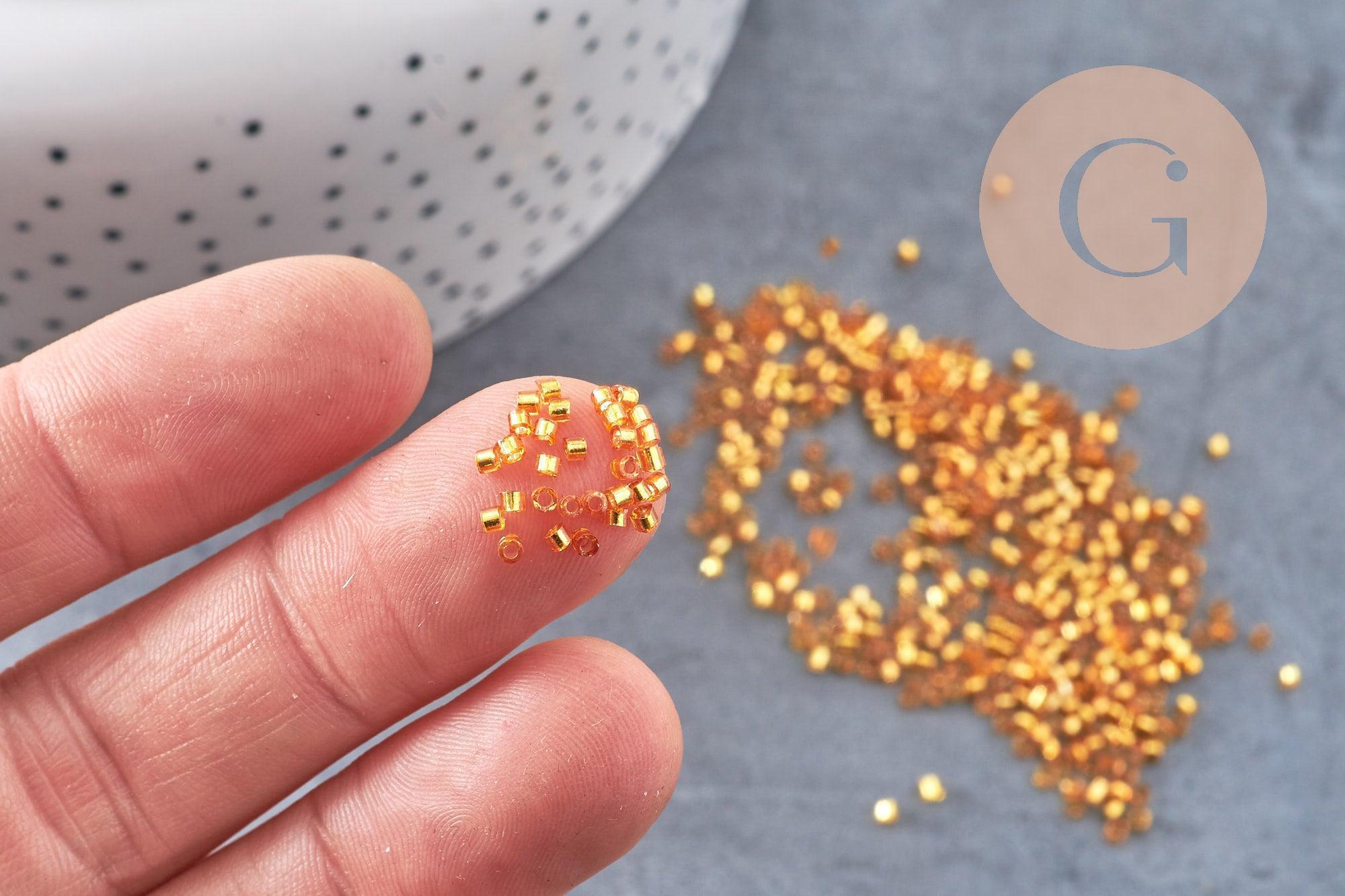 Gingerlily Perles G10923 perles rocaille tube orange 8g