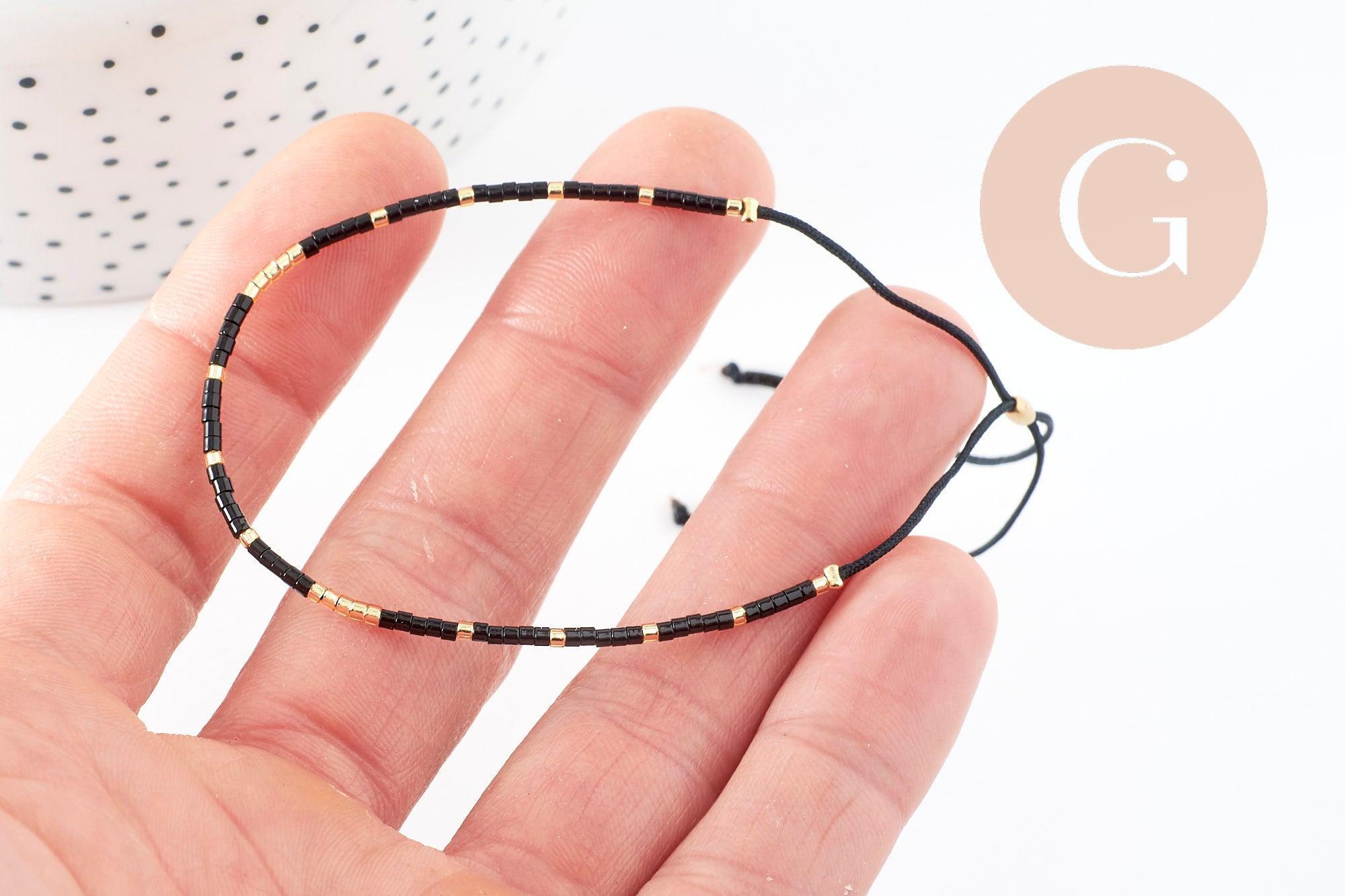 Gingerlily Perles bracelet rocaille japonaises réglable x1