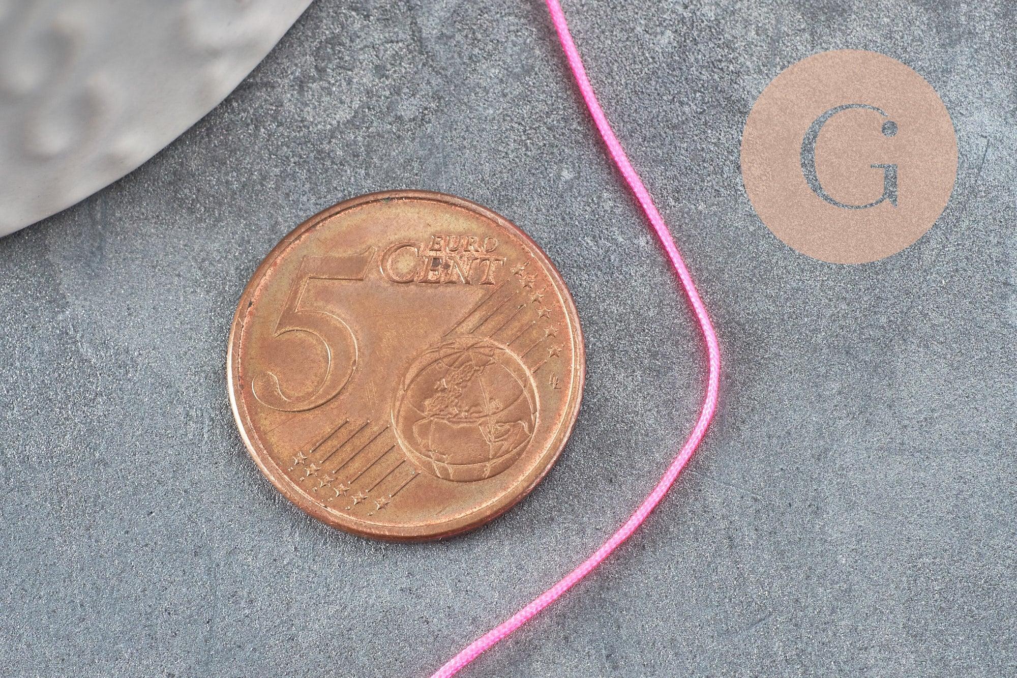 Gingerlily G9535 cordon fil de jade rose fluo 0,6 mm 1 m