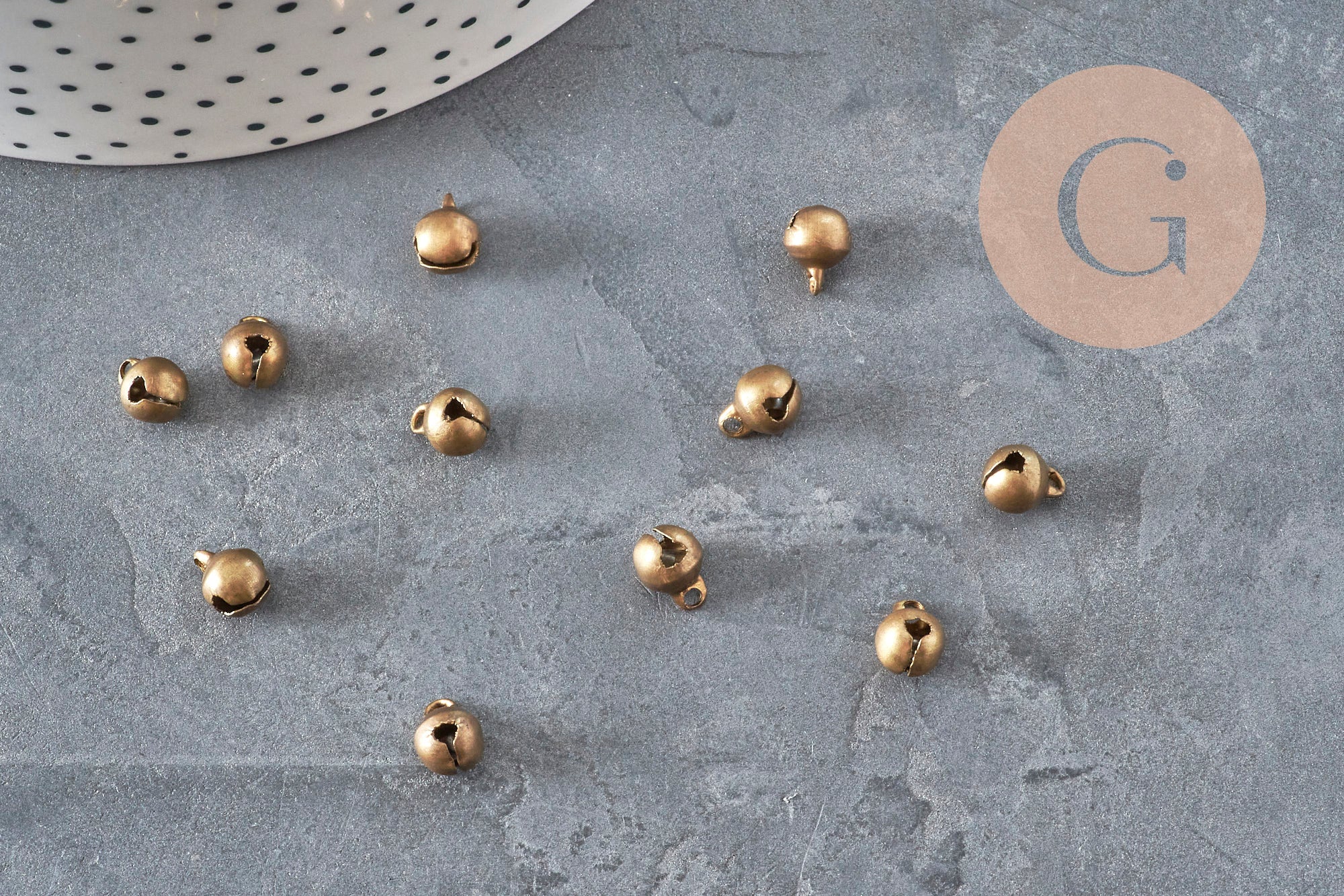 Gingerlily Grelots clochettes laiton bronze 8mm x10