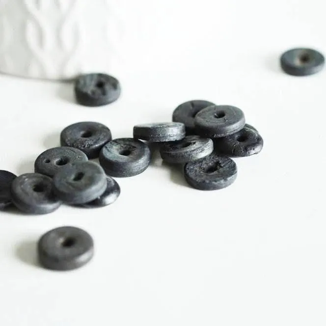 Gingerlily perles disque coco noir 12mm les 50