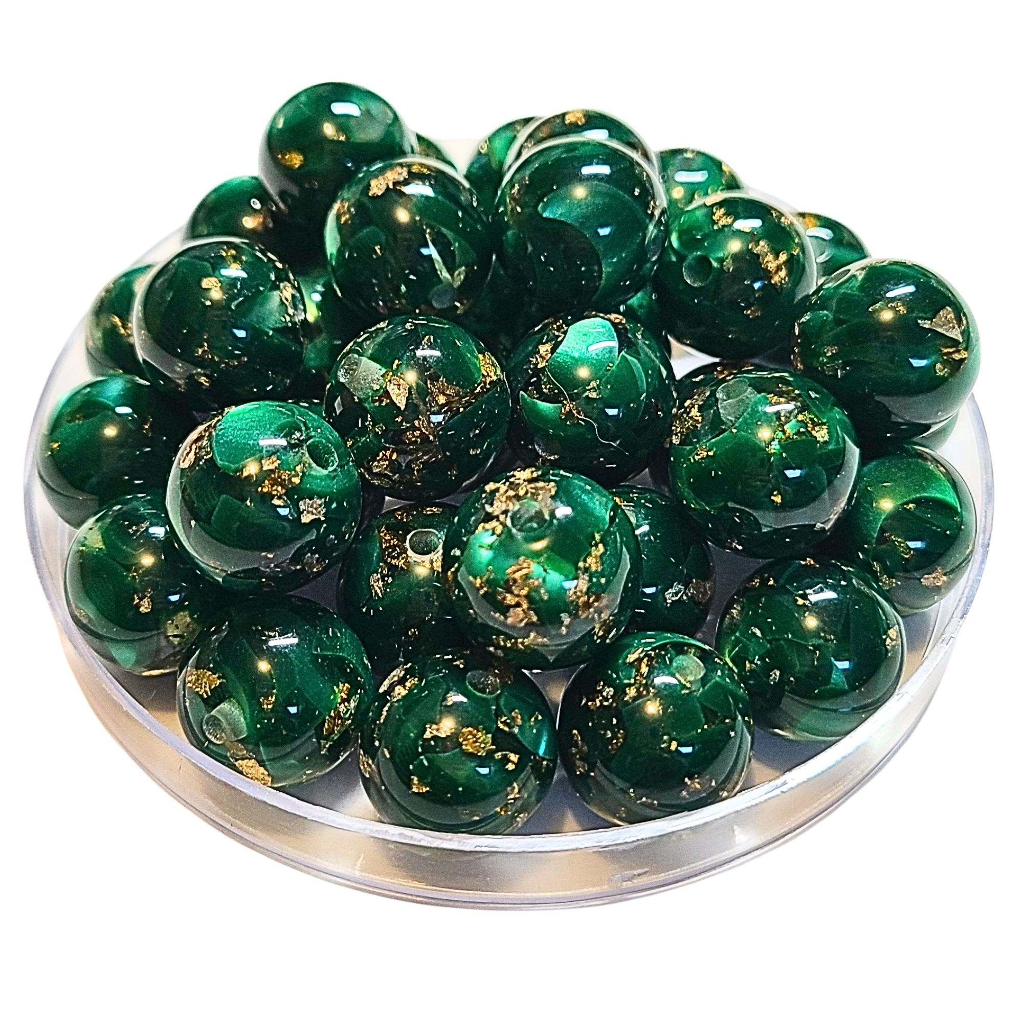 ARTSHOP Boules perle murano vert 16mm x15