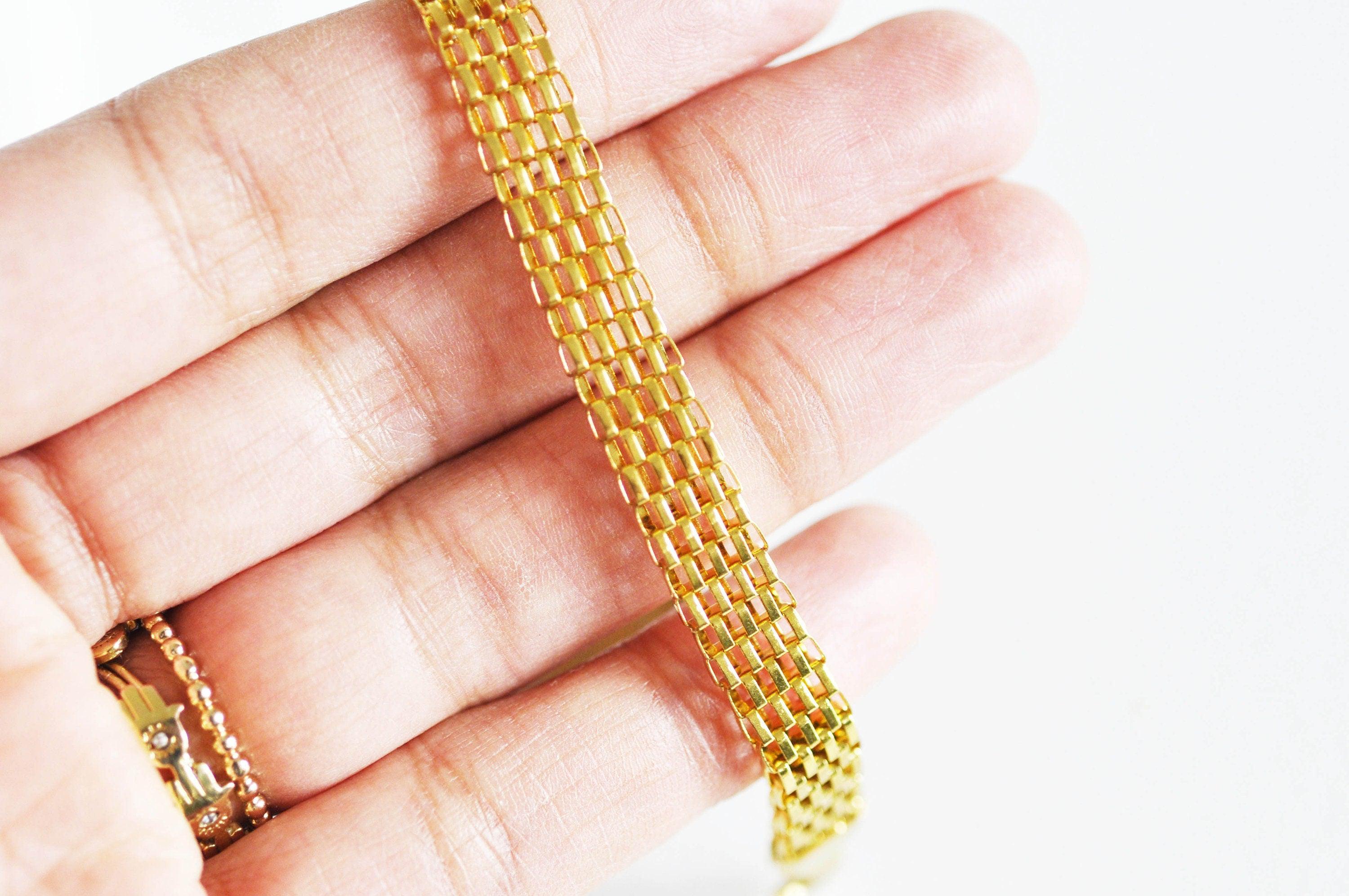 Gingerlily G354 bracelet maille doré 23cm sans nickel