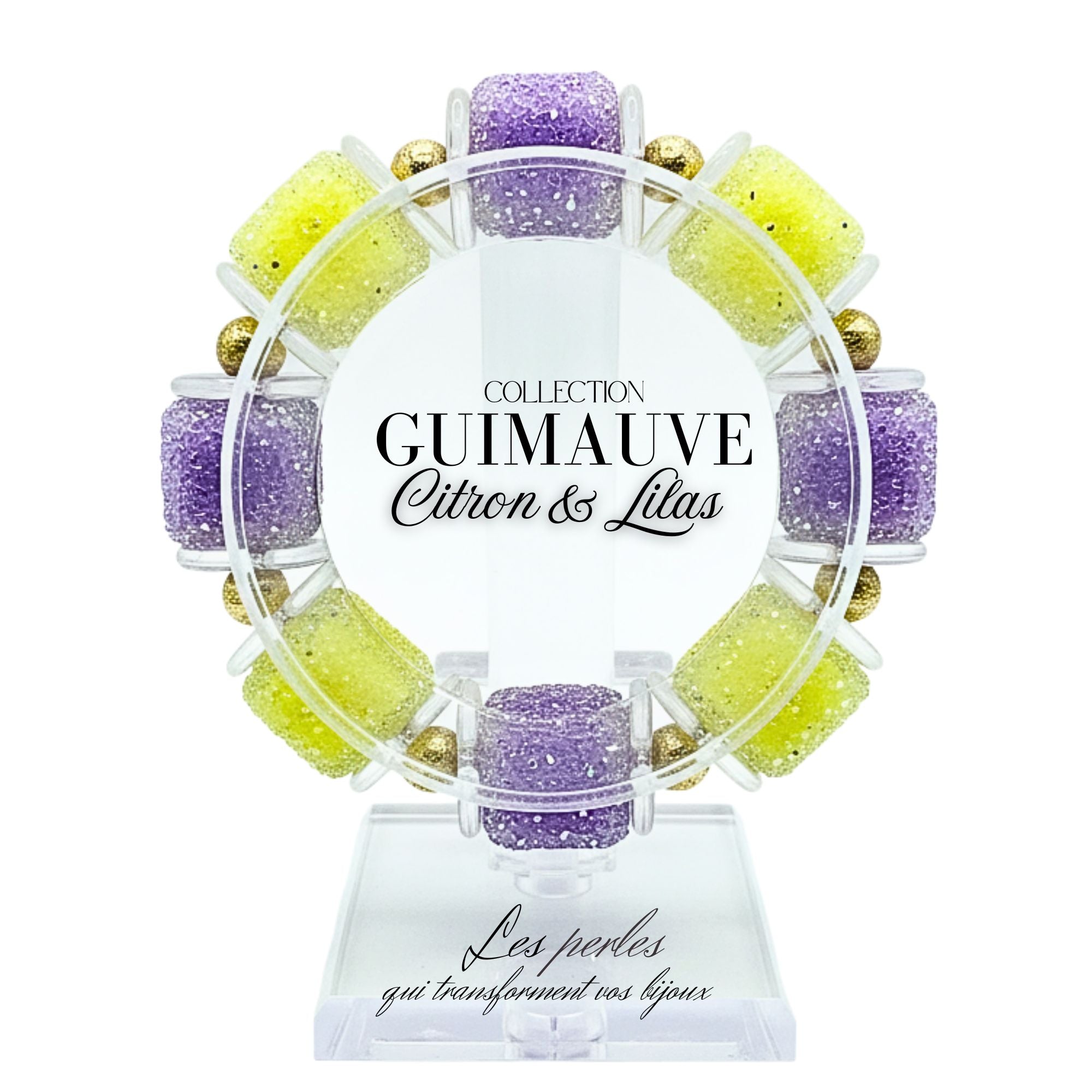 ARTSHOP Bijoux en KITS GUIMAUVE bracelet Citron Lilas