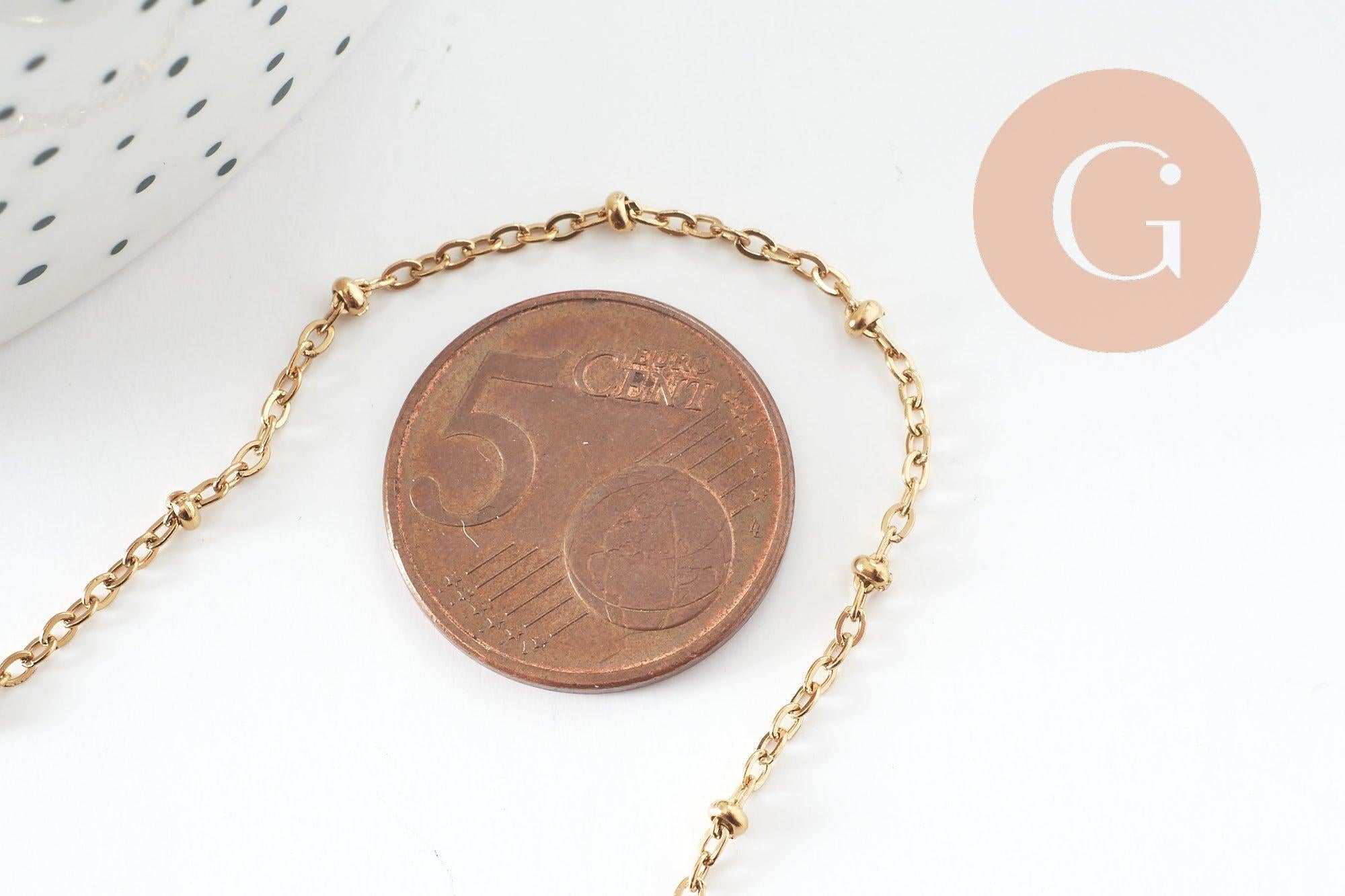 Gingerlily Chaînes G9674 collier satellite dorée 45cm