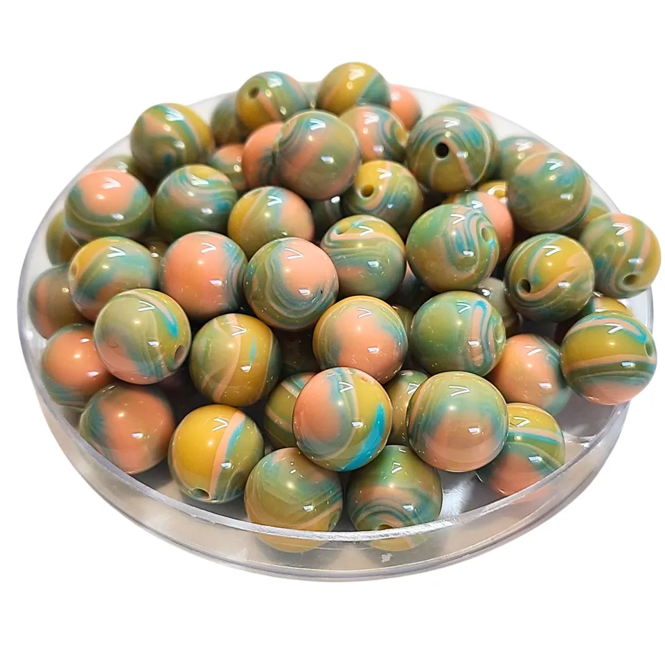 ARTSHOP Boules 12MM 340 perle acrylique swirl rose x20