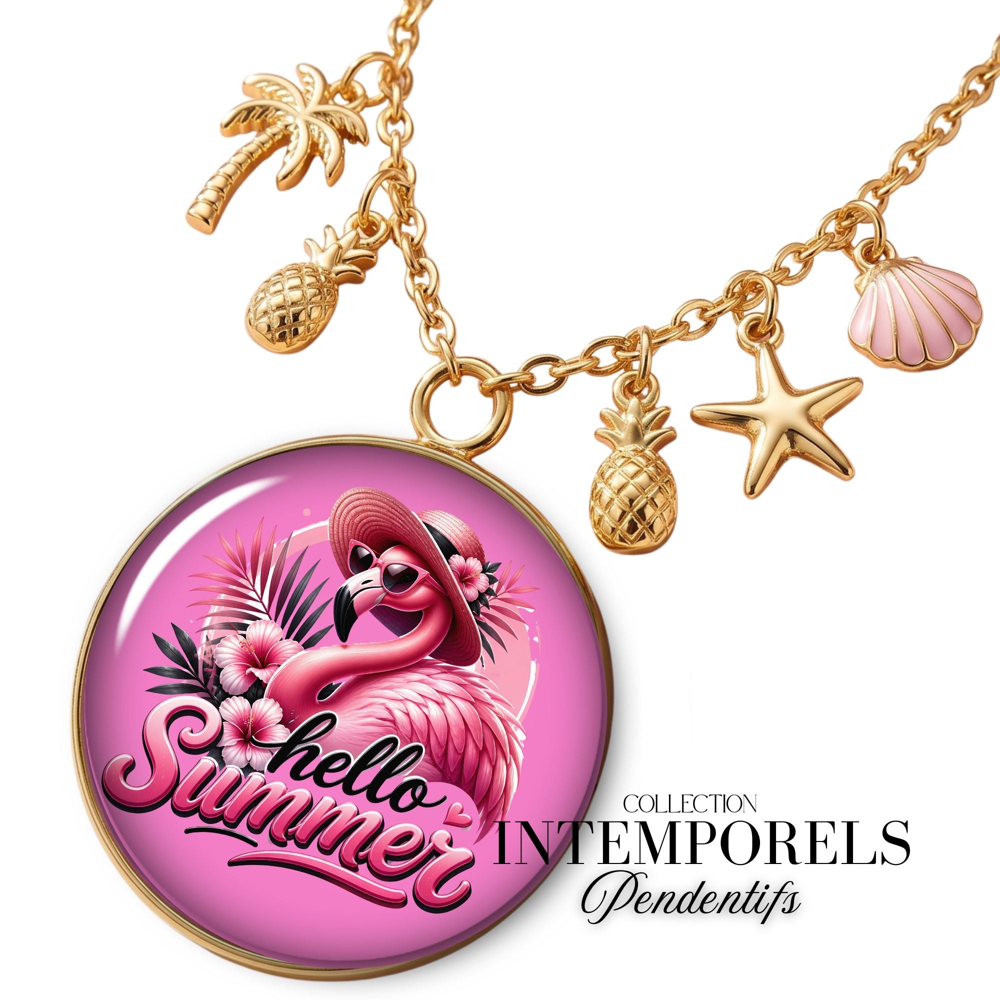 ARTSHOP Intemporel 106 pendentif Summer plaqué or 24K x1