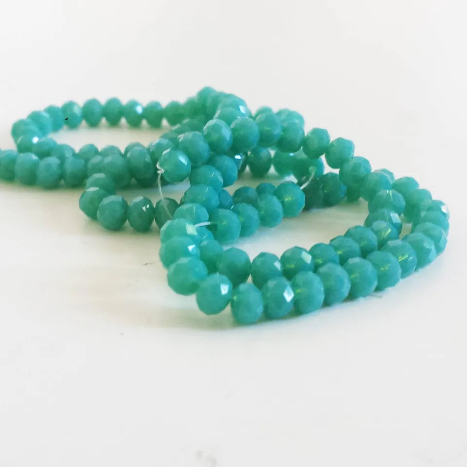 Gingerlily Perles cristal toupies vert 4x3 mm x20