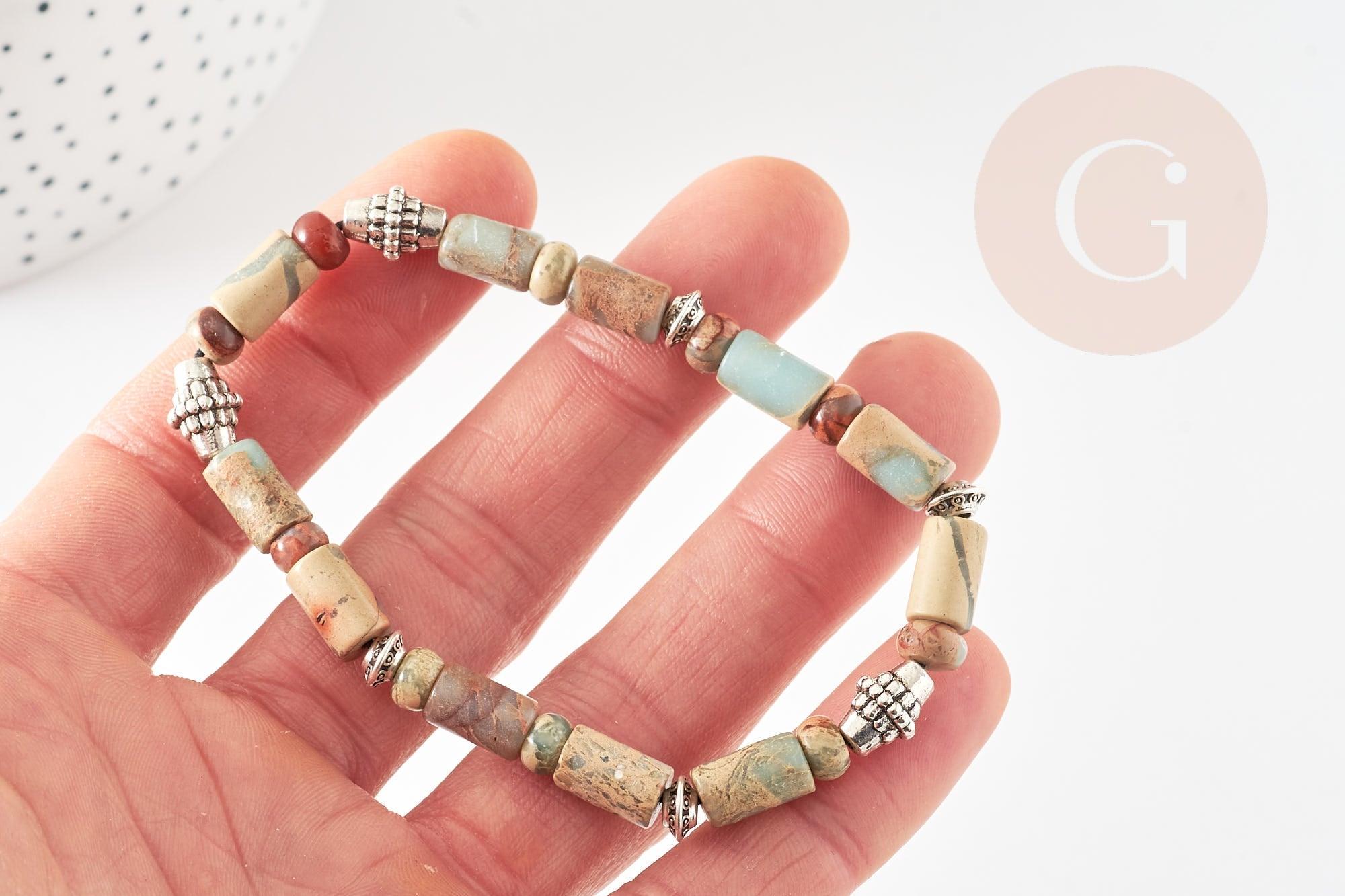Gingerlily Kits bracelet homme jaspe marin 1 kit
