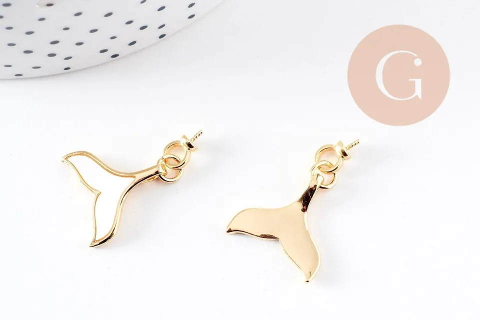 Gingerlily Pendentifs queue de poisson pendentif nacré 21mm
