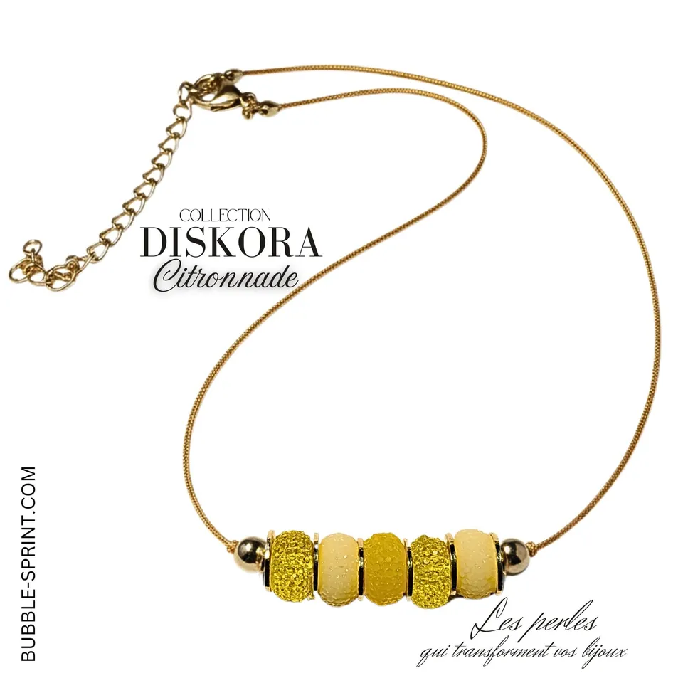 ARTSHOP DISKORA collier Citronnade kit acrylique ajustable