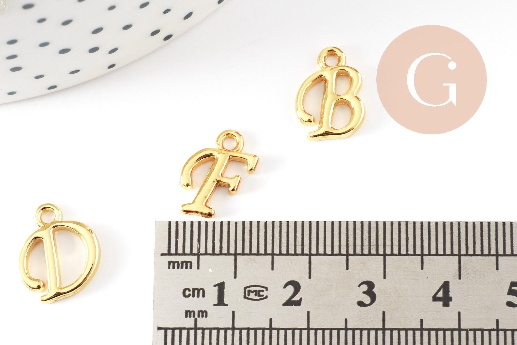 Gingerlily Pendentifs G9380 pendentif lettre dorée 14 mm
