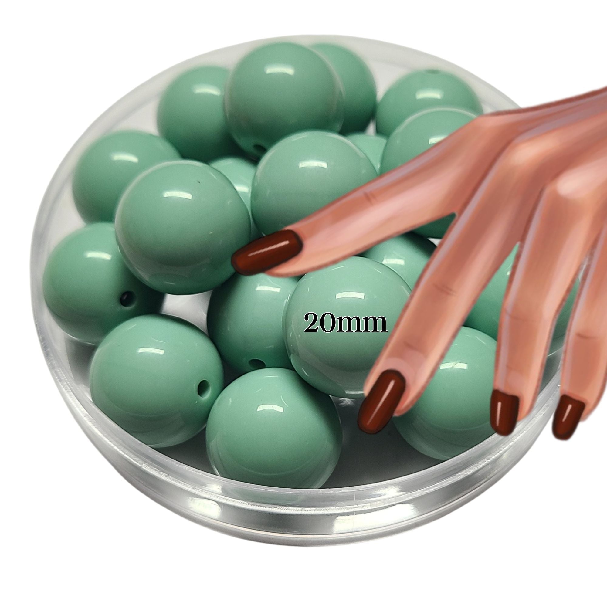ARTSHOP Boules 20MM 65 perle acrylique x1 chlorophylle