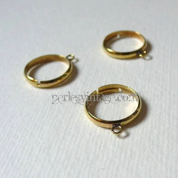 Gingerlily Support bague laiton doré réglable x4