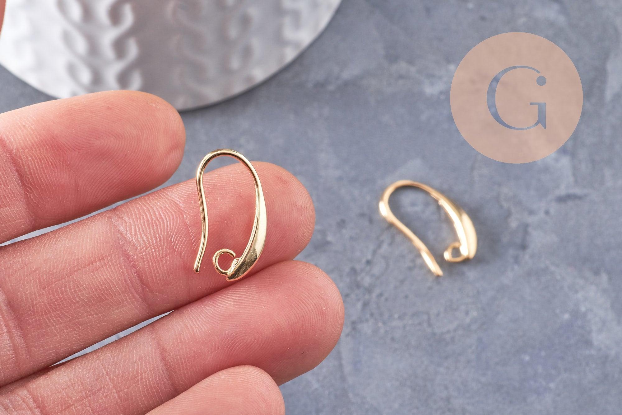Gingerlily Apprêts Supports Boucles Hameçons Doré 19mm x10