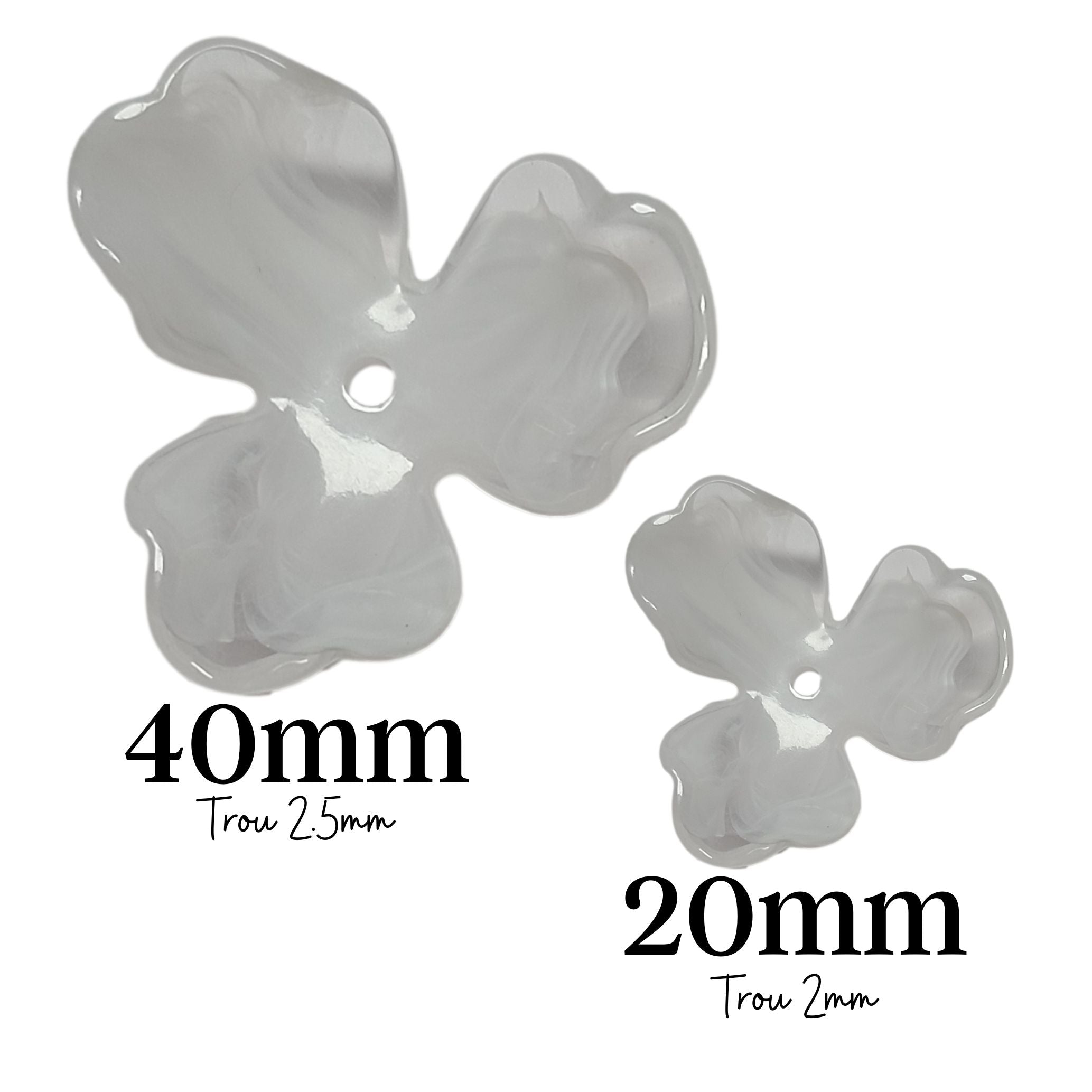 ARTSHOP Flower power 25 fleur orchidée 20MM x1 vert marbré