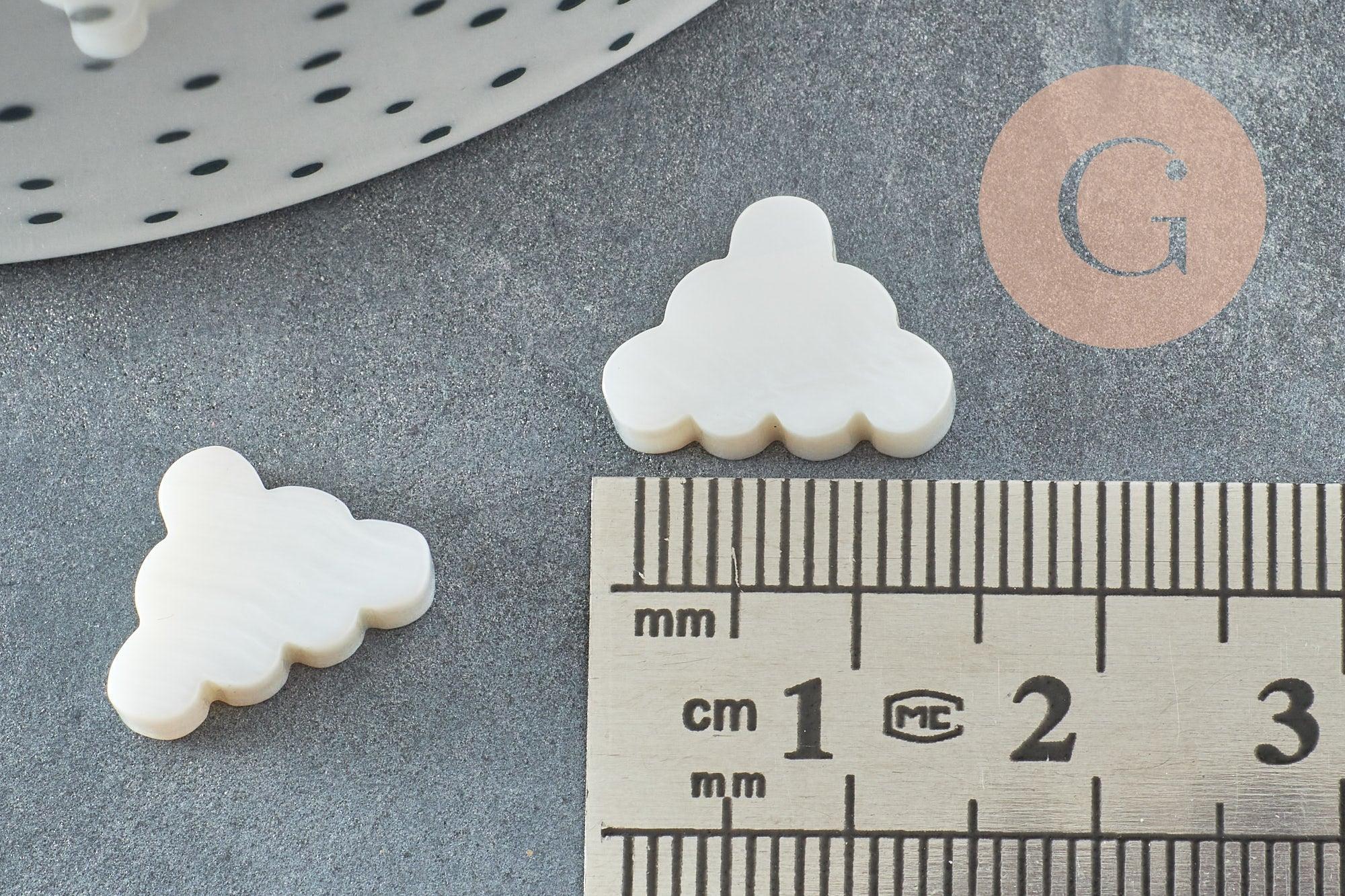 Gingerlily Perles G1973 perle nuage nacre blanche 15mm x1