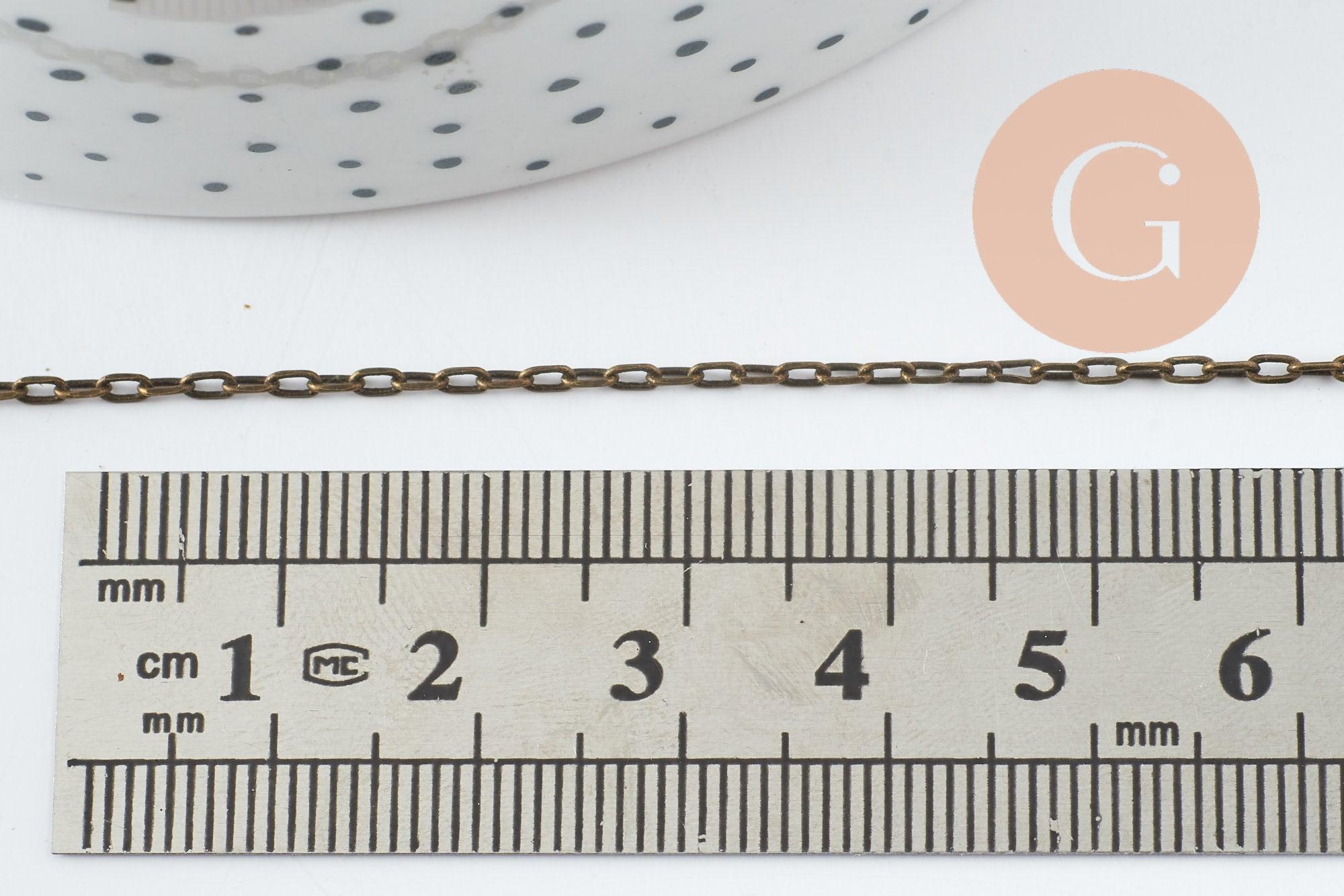 Gingerlily Perles chaîne forçat bronze 1,5mm 5 mètres