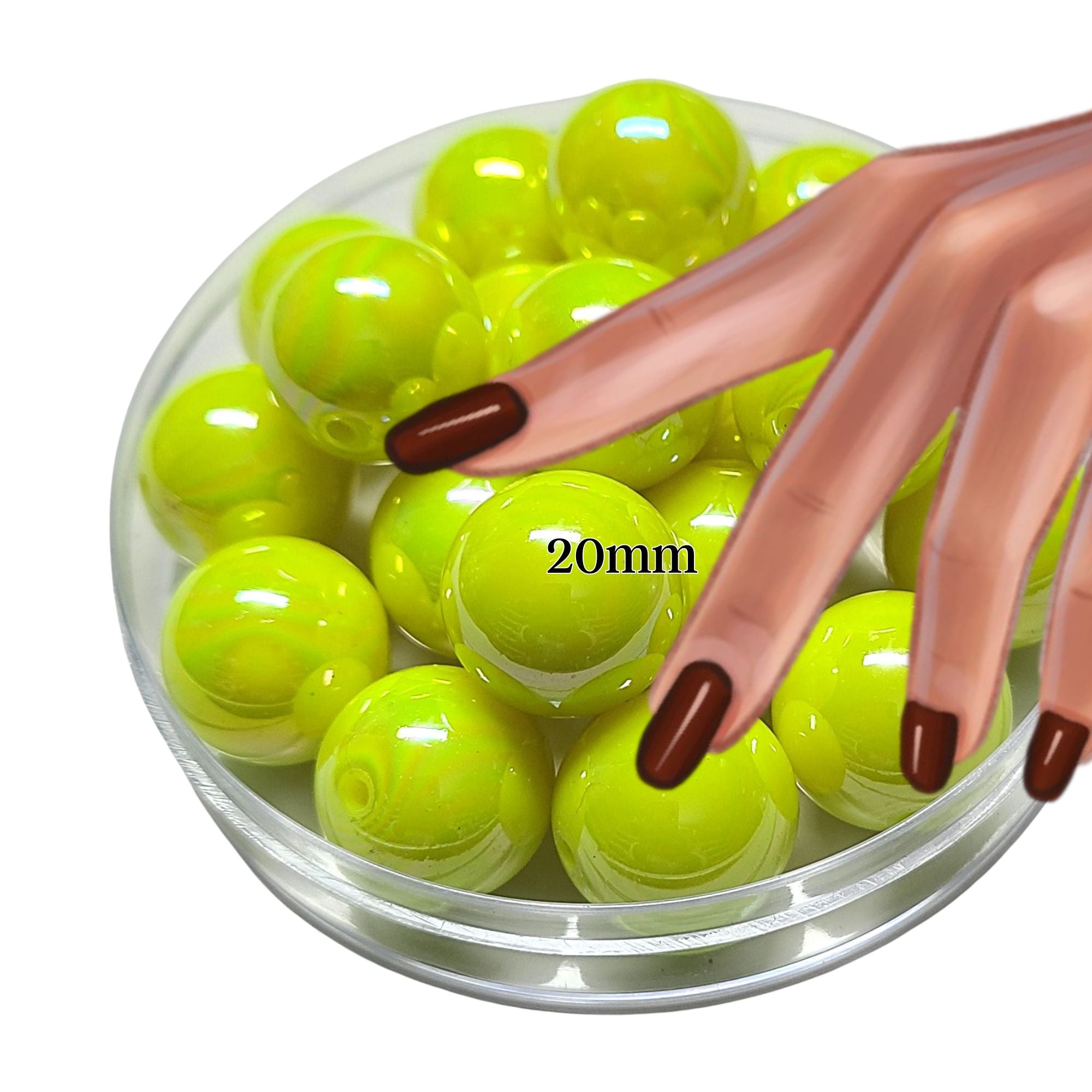 ARTSHOP Boules 20MM 82 perle ronde citron irisé x1