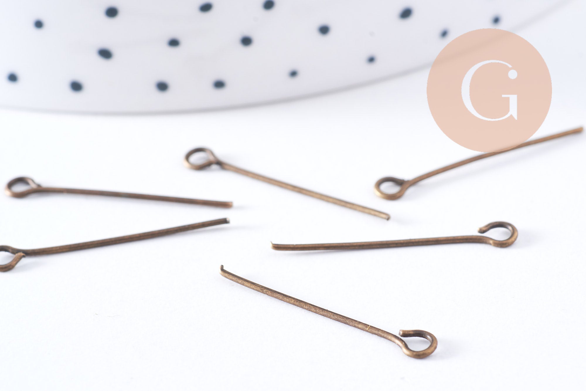 Gingerlily clou tige boucle fer bronze 24mm 10g