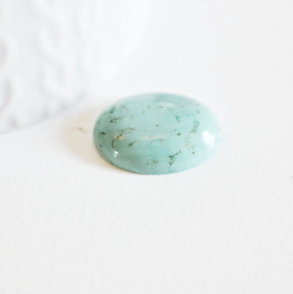 Gingerlily cabochon ovale turquoise verte 25x18mm x1