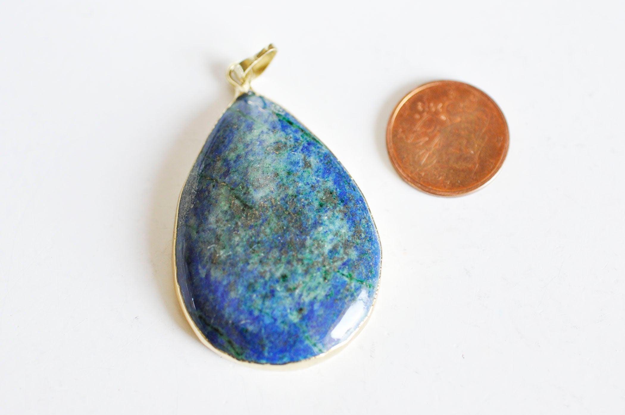 Gingerlily Pendentifs bijoux DIY pendentif goutte G0108 lapis 48-57mm