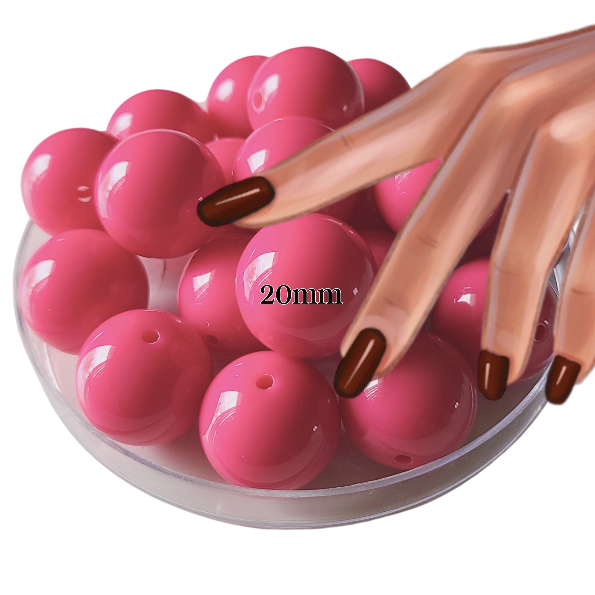 ARTSHOP Boules 20MM perle acrylique fuchsia brillante x1