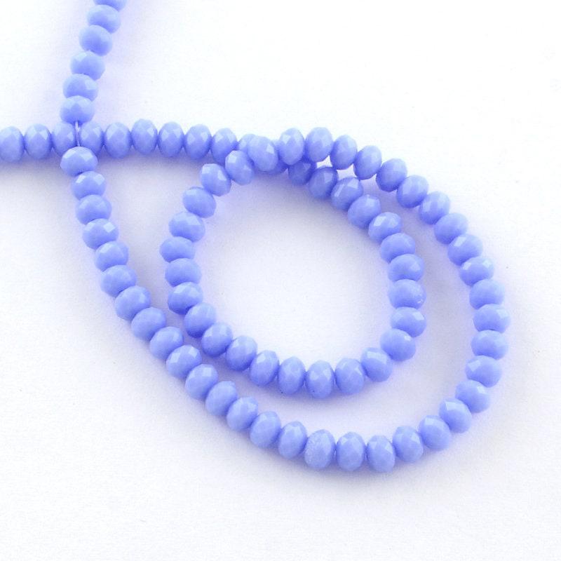 Gingerlily perles toupies cristal bleu lavande 3x2mm fil 135