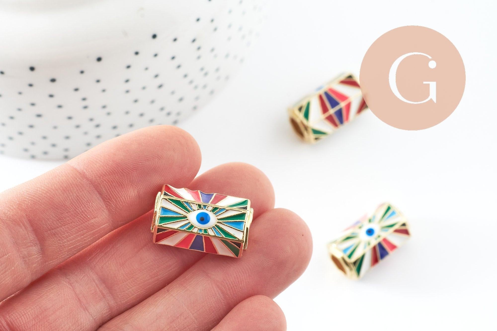 Gingerlily Perles G9779 tube œil laiton doré 21mm x1