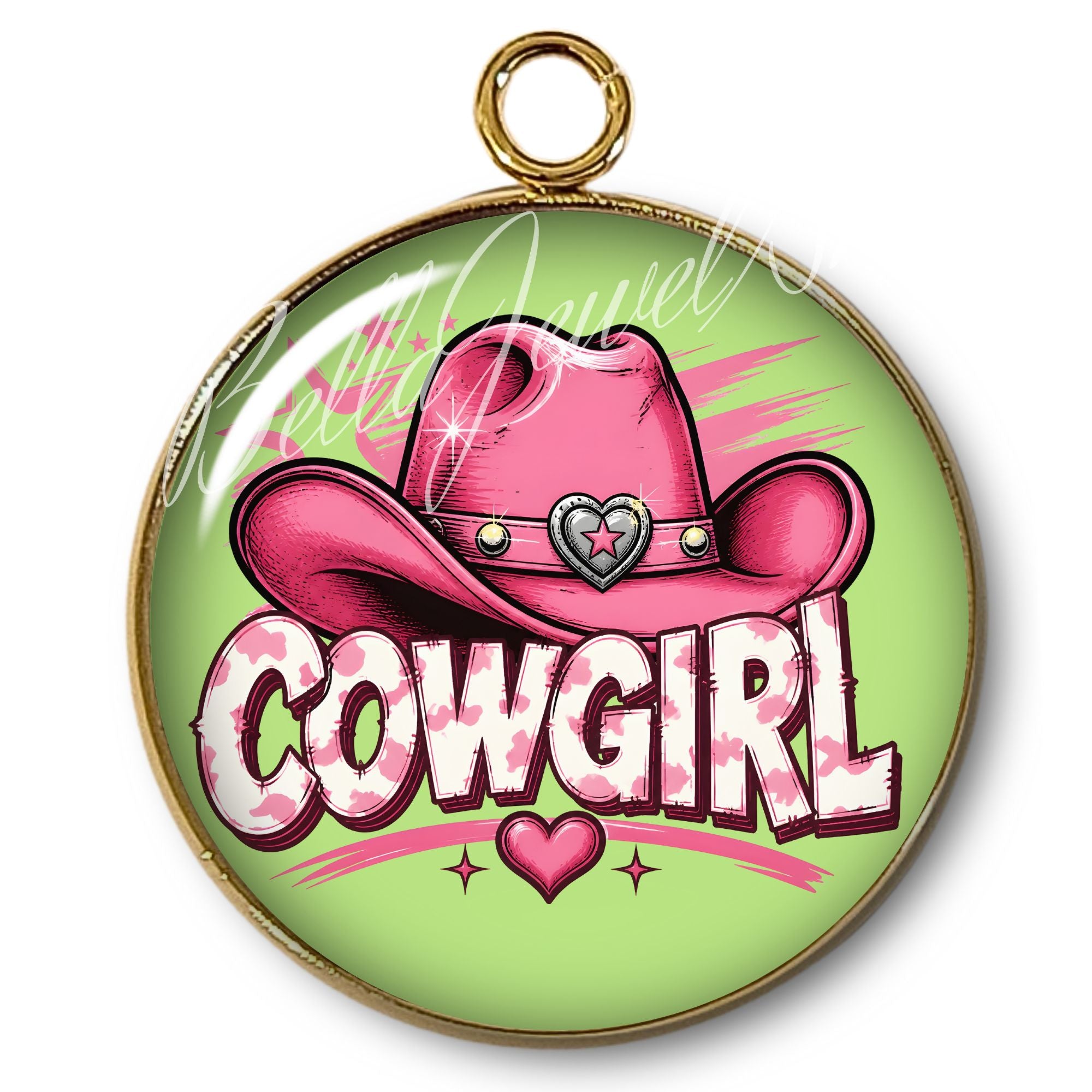 ARTSHOP 101 pendentif Intemporel Cowgirl plaqué or x1