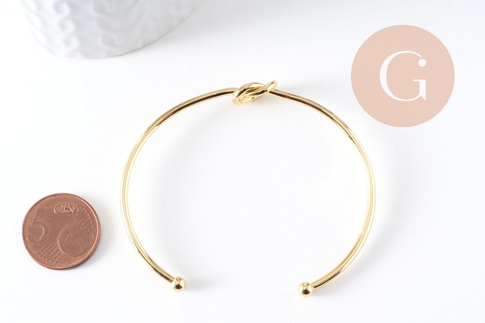Gingerlily Accessoires G10312 bracelet jonc nœud doré 53x62 mm