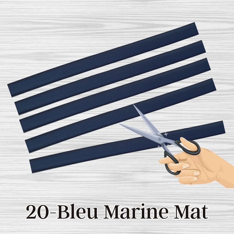 ARTSHOP Sangles 20 sangle silicone bleu marine mat 7cm