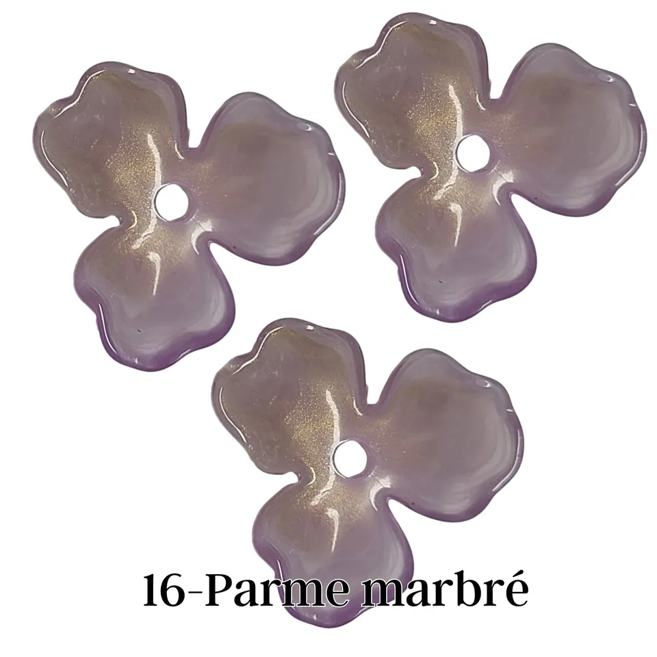 ARTSHOP Flower power 16 fleur orchidée parme 20mm x4