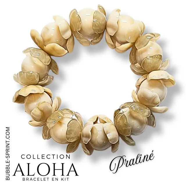 ARTSHOP Bijoux en KITS Aloha kit bracelet praliné fleurs