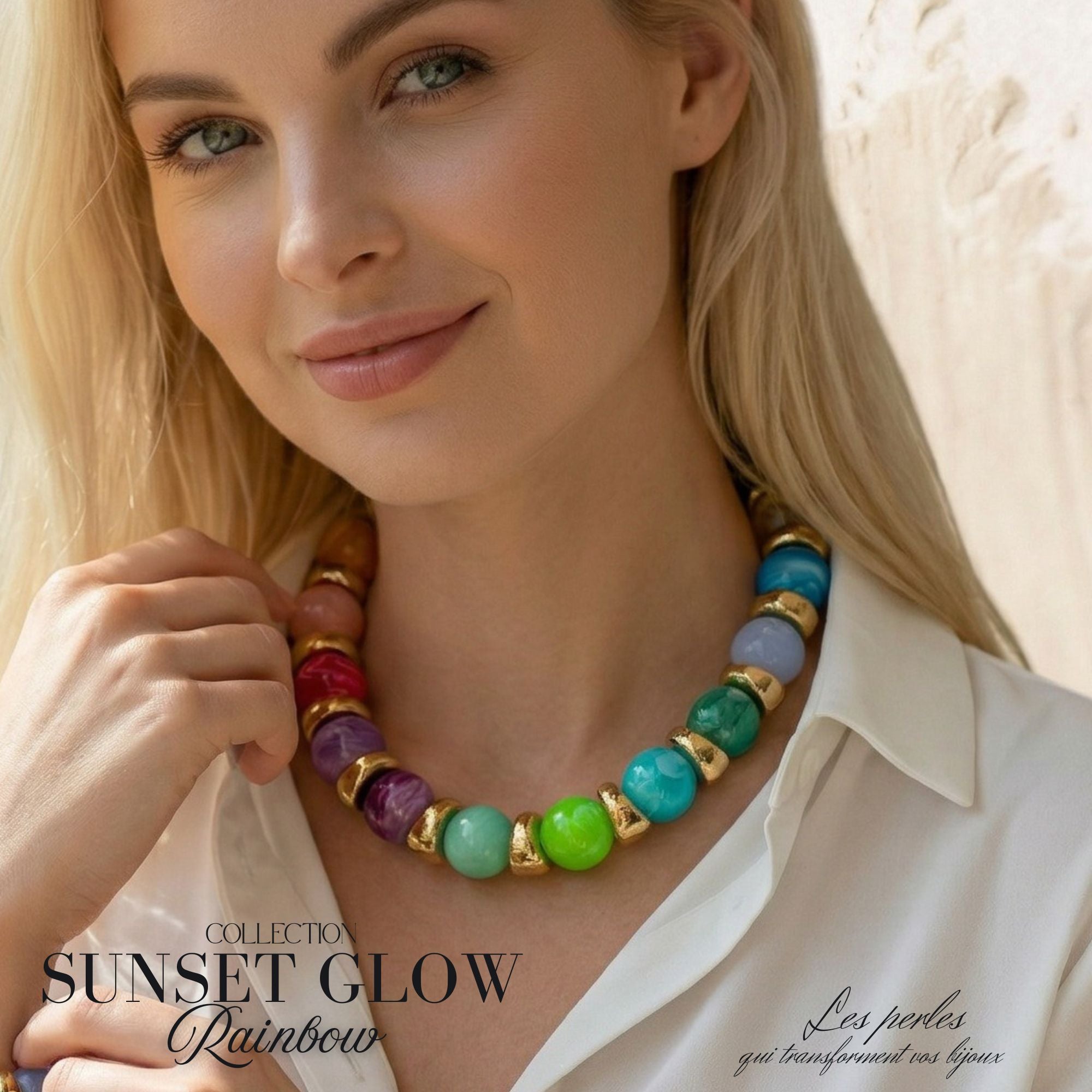 ARTSHOP Sunset Glow Rainbow collier perles kit 48CM