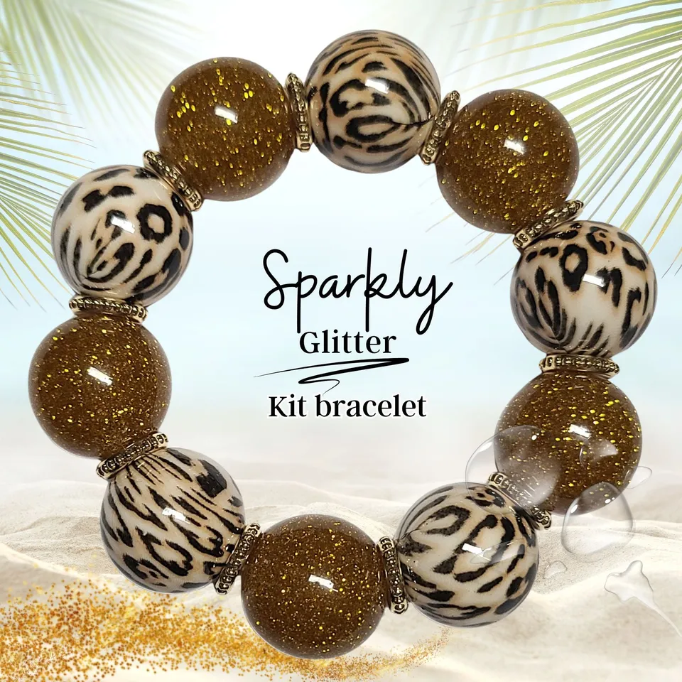 ARTSHOP Bijoux en KITS bracelet Sparkly Glitter 10 kit acrylique