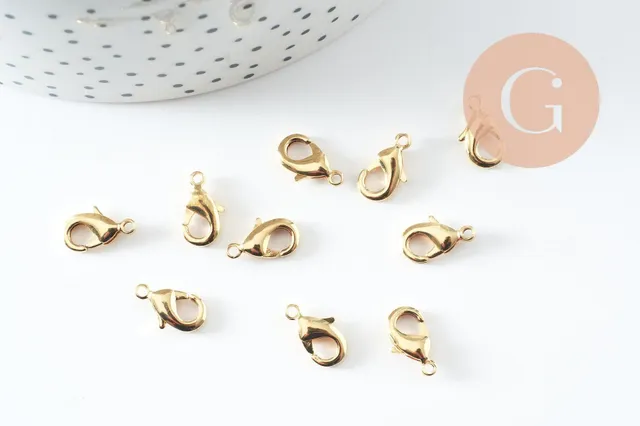 Gingerlily Fermoir Mousqueton laiton doré 12mm x10 G10116
