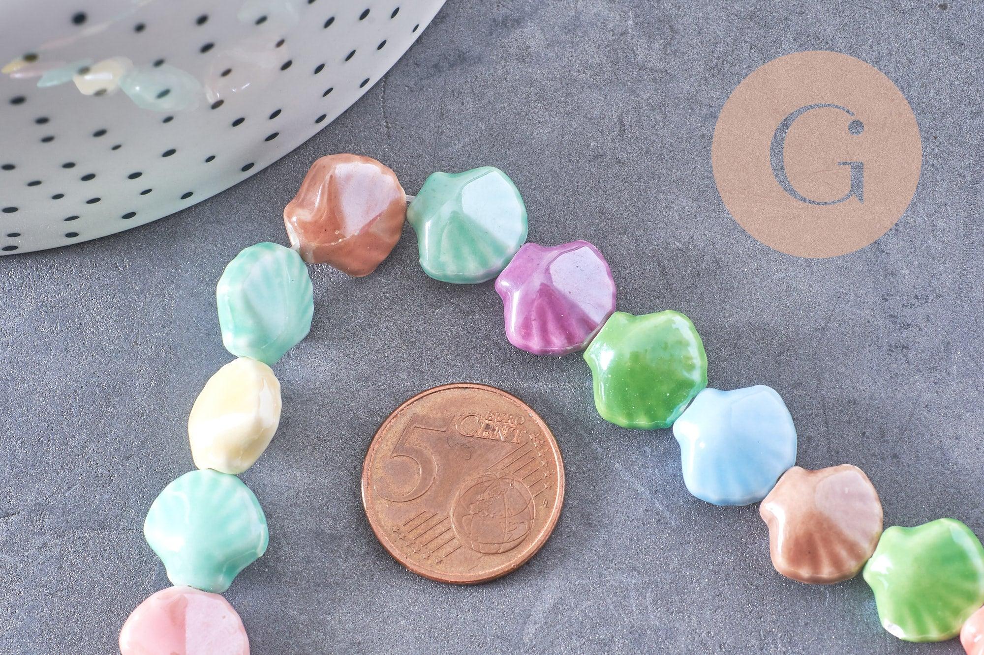 Gingerlily Perles G10324 perle coquillage porcelaine 13,5mm