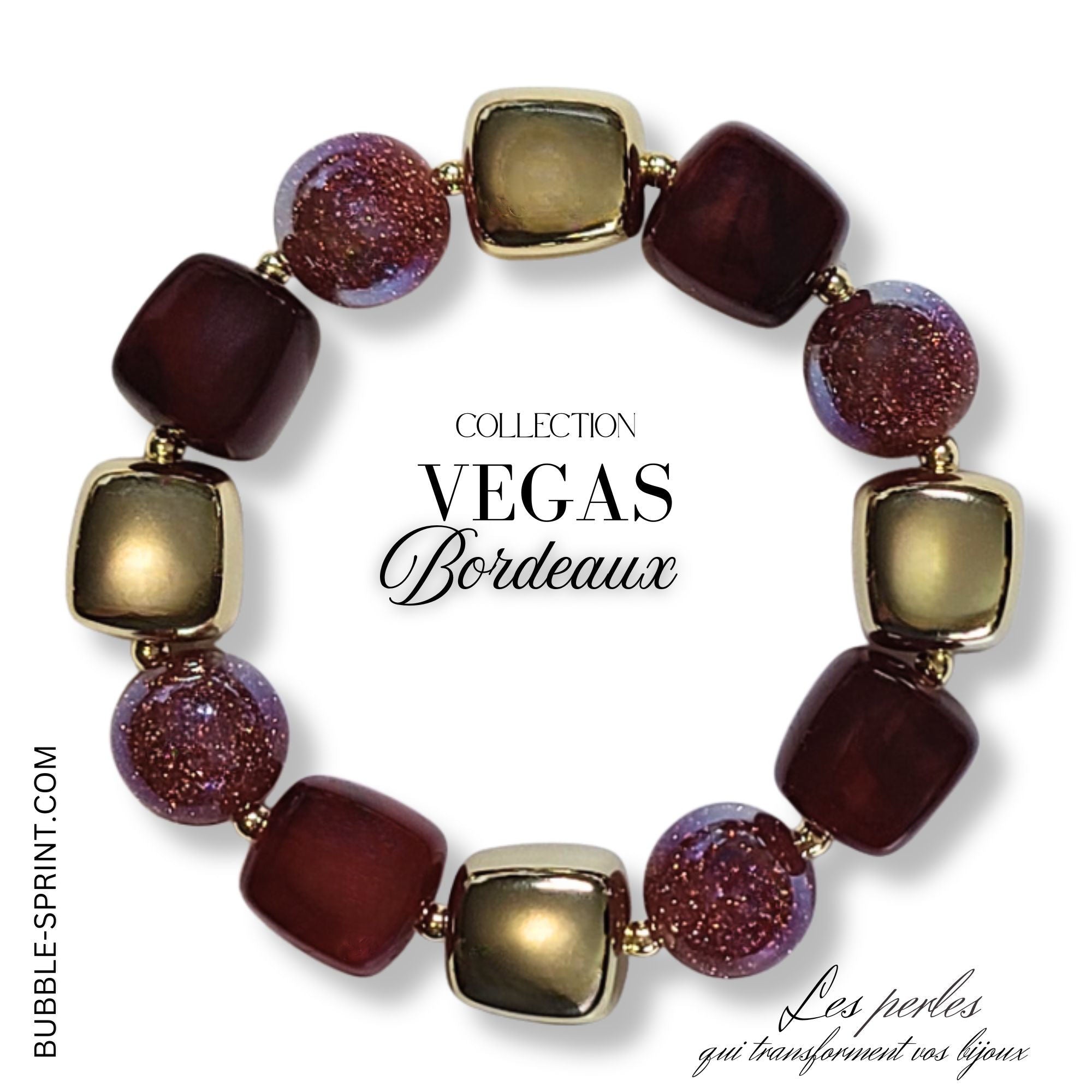 ARTSHOP VEGAS kit bracelet bordeaux