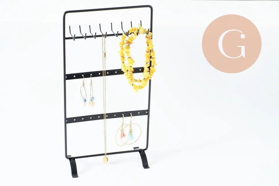 Gingerlily Rangements G9795 présentoir bijoux fer noir 28cm