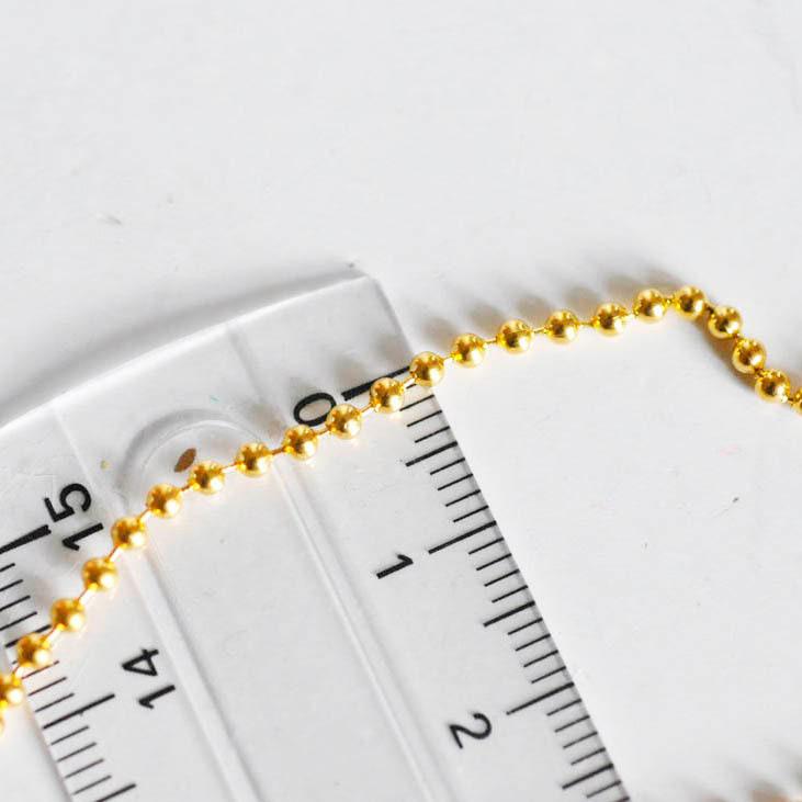 Gingerlily Perles G1661 chaîne boule dorée 1,5mm 40cm