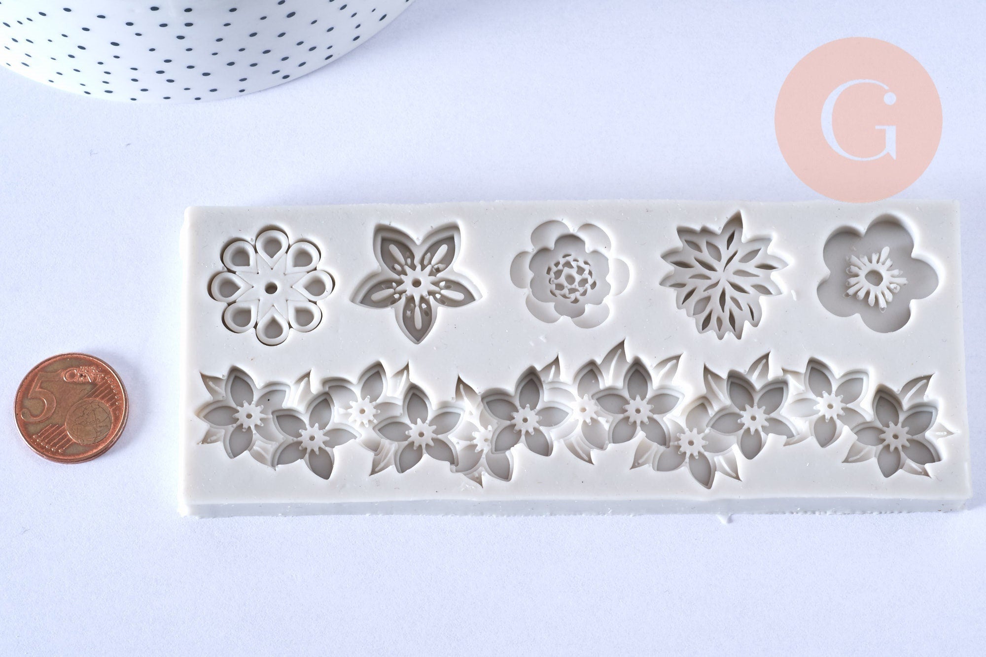 Gingerlily Moule silicone fleurs 14,5cm moule résine epoxy x1