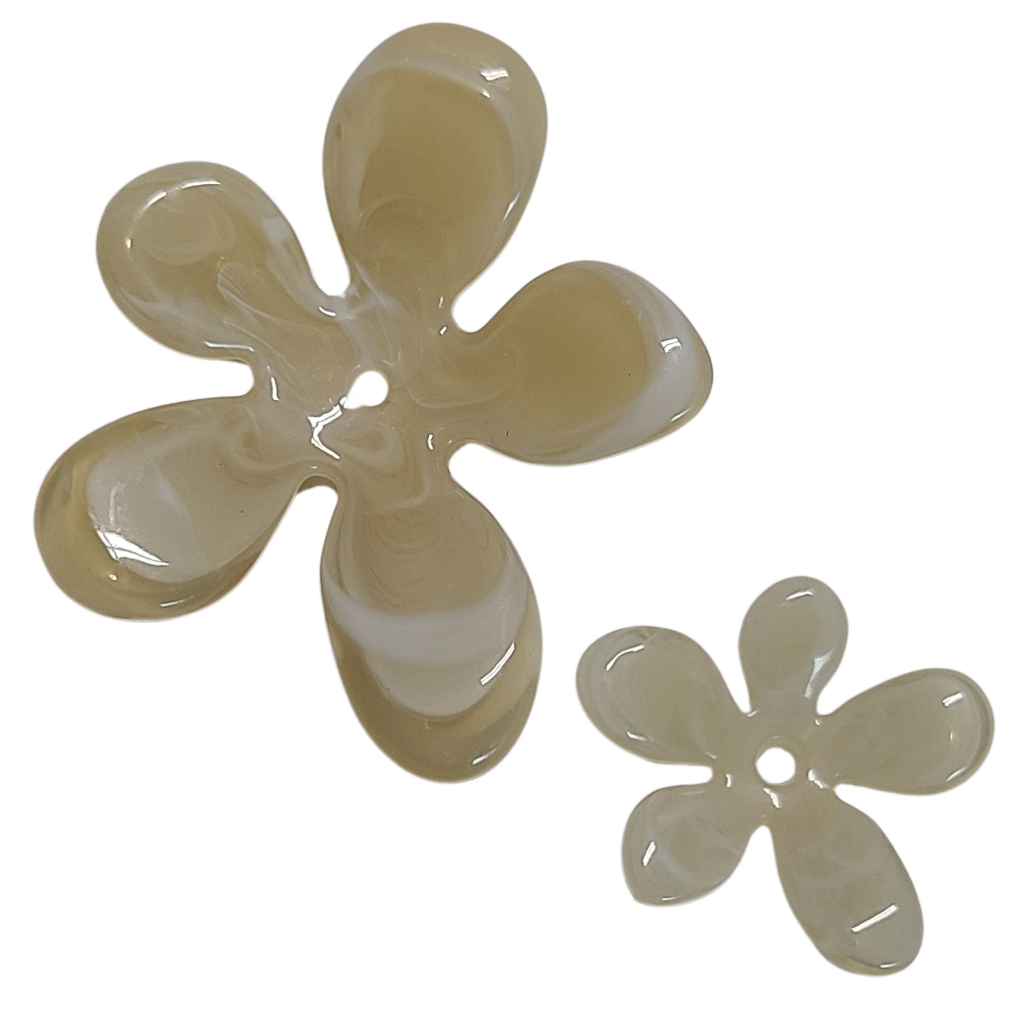 ARTSHOP Flower power fleur Sakura miel clair marbré petite x1