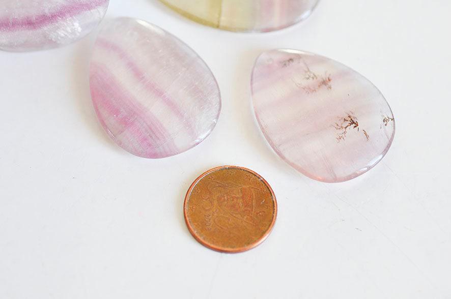 Gingerlily Pendentifs G721 pendentif fluorite naturelle ovale